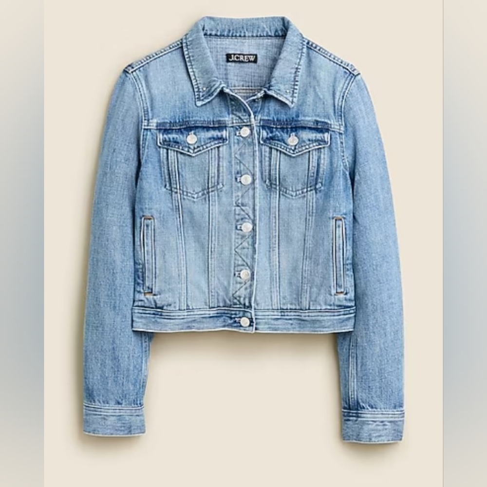 J.Crew Classic Blue Denim Jacket In Bianca Wash - NWT